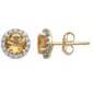 Gemstone Classics(tm) Citrine & White Sapphire Earrings - image 1