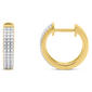 Nova Star(R) Gold Plated Lab Grown Diamond Hoop Earrings - image 1