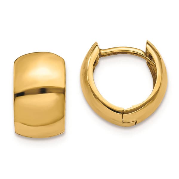 Gold Classics&#40;tm&#41; 14kt. Gold Round Hinged Hoop Earrings - image 