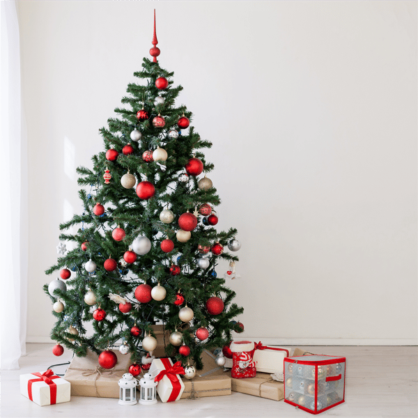 Northlight 27ct. Christmas Ornament Zippered Storage Box with Lid