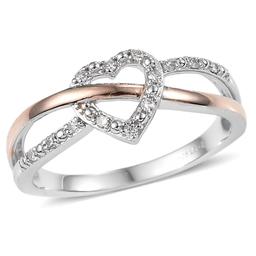 Nova Star(R) Two-Tone 1/10ctw. Lab Grown Diamond Heart Ring
