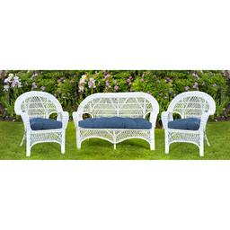 Jordan Manufacturing Texture Capri 3pc. Outdoor Wicker Set