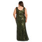 Plus Size R&M Richards Sleeveless V Neck Beaded Godet Gown - image 2