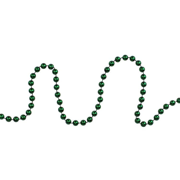 Northlight Seasonal Shiny Metallic Green Beaded Christmas Garland