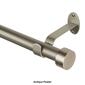 Serena Single Curtain Rod with Contemporary Cap Finial - image 5