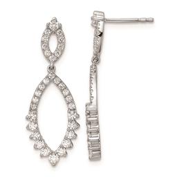 Pure Fire 14kt. White Gold Lab Grown Diamond Teardrop Earrings