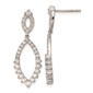 Pure Fire 14kt. White Gold Lab Grown Diamond Teardrop Earrings - image 1