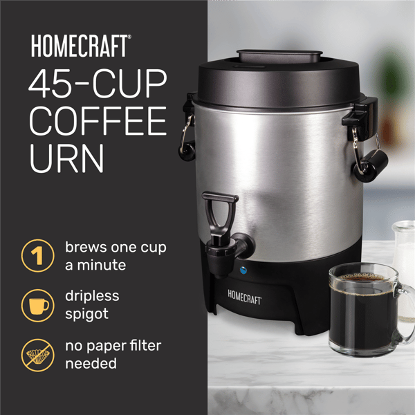 Homecraft Aluminum 45-Cup Coffee Urn