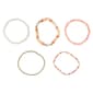 Ashley Cooper&#40;tm&#41; 5pc. Acrylic Pearl Beaded Gold Stretch Bracelets - image 1