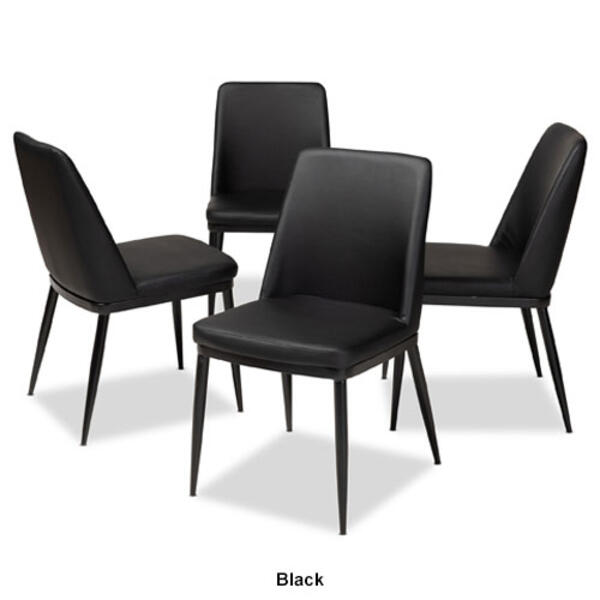 Baxton Studio Darcell Upholstered Dining Chairs - Set of 4