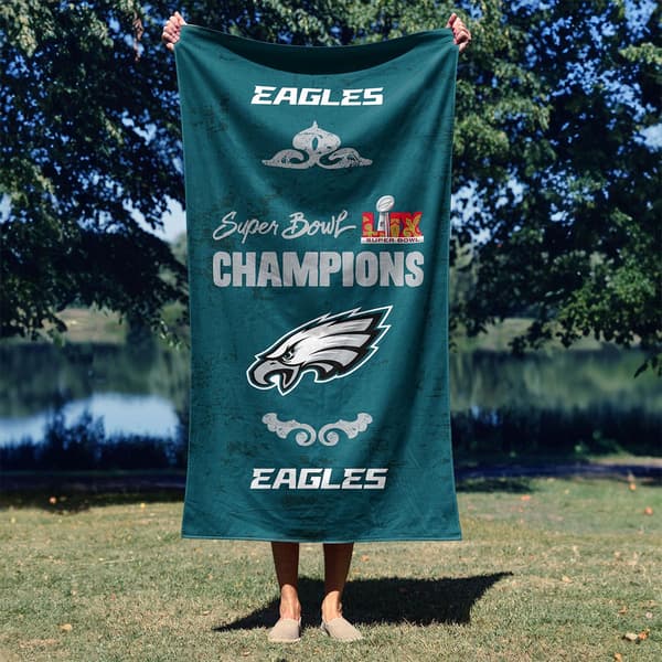 Northwest Super Bowl LIX Philadelphia Eagles Gumbo Beach Towel