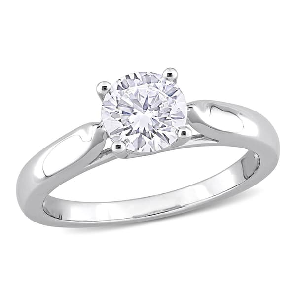 Gemstone Classics(tm) 1kt. Dew Moissanite Engagement Ring - image 