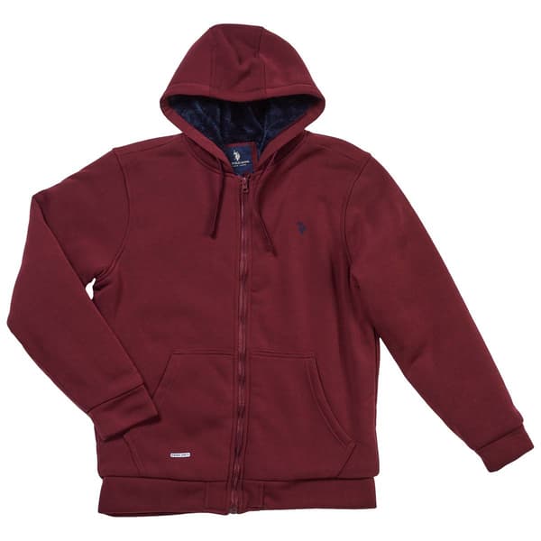 Mens U.S. Polo Assn.&#40;R&#41; Solid Sherpa Lined Hoodie