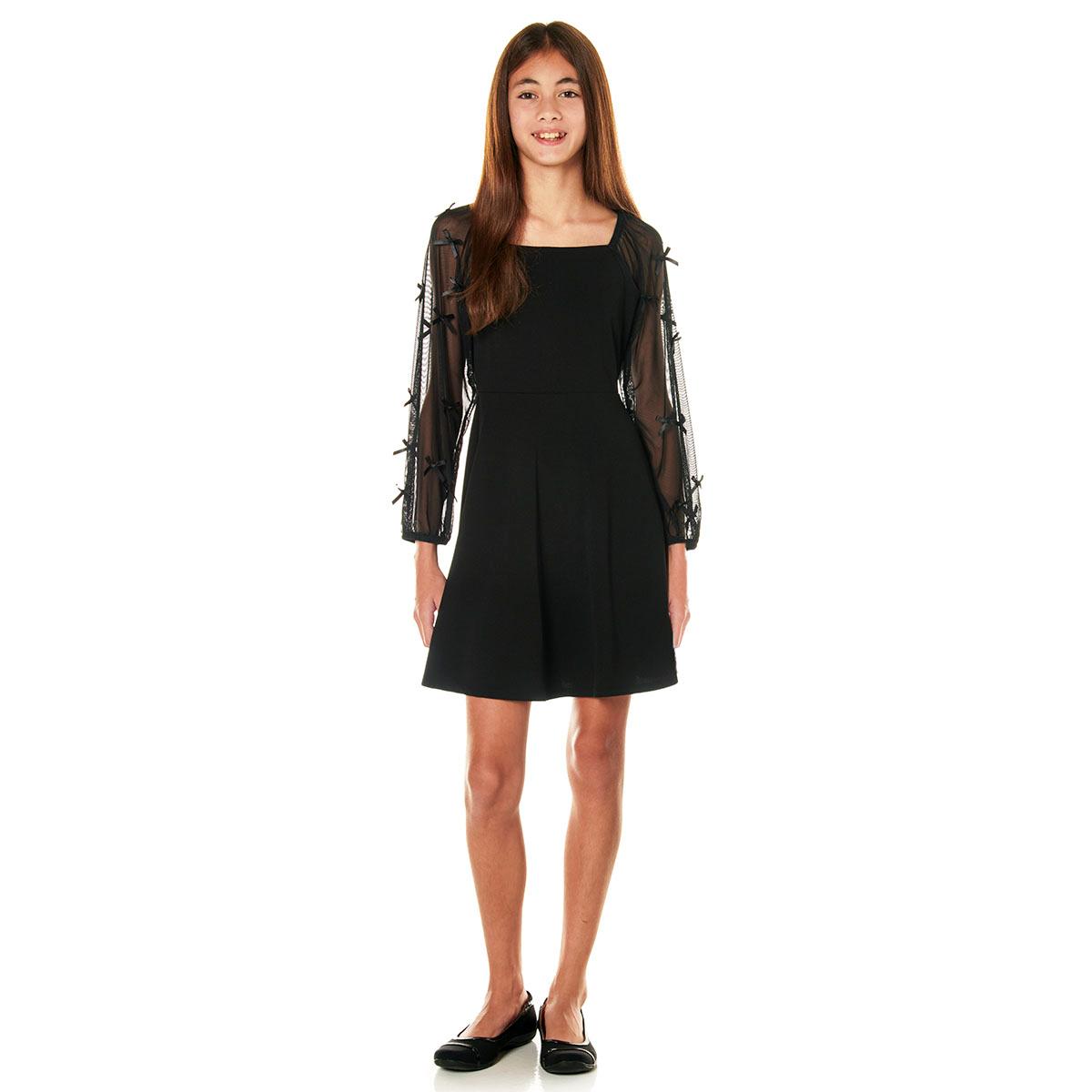Girls (7-16) Speechless(R) Long Bow Sleeve Skater Dress