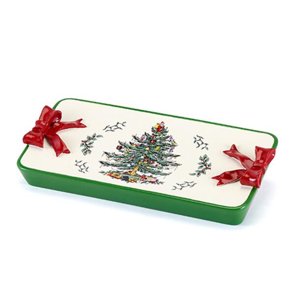 Avanti Spode Christmas Tree Red Tray - image 