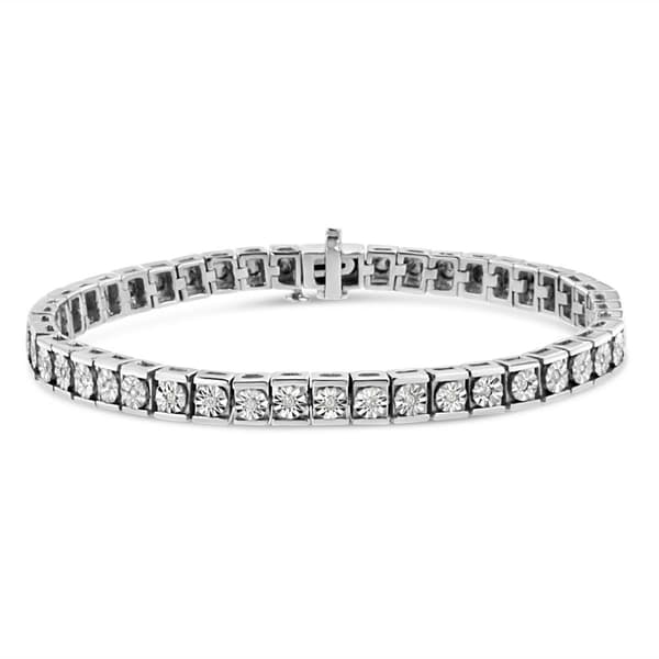 Haus of Brilliance Diamond Accent Classic Tennis Bracelet