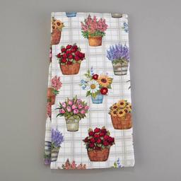 Flower Market Floral Pots Dual Kitchen Towel
