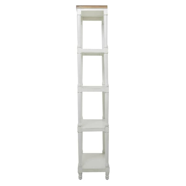 9th & Pike&#174; Farmhouse White Wood Shelving Unit