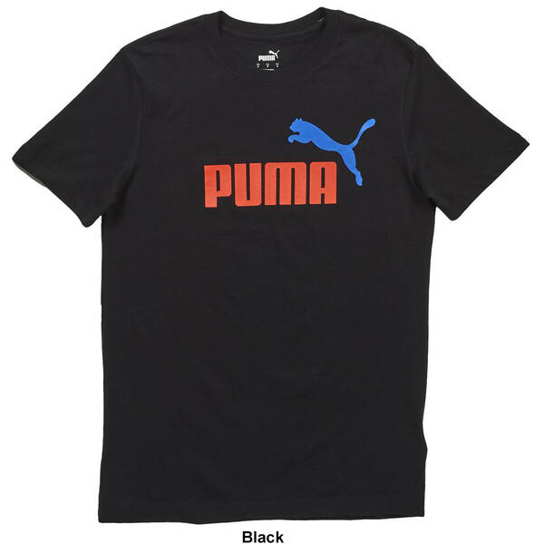 Mens Puma Short Sleeve 2-Color Logo Tee