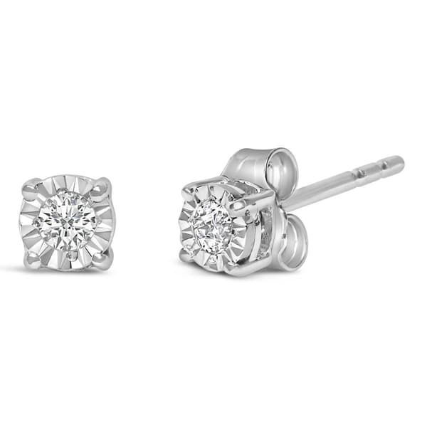 Haus of Brilliance 1/10ct. Round Lab Grown Diamond Stud Earrings - image 