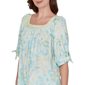 Womens Ruby Rd. Renaissance Romance Watercolor Floral Blouse - image 4