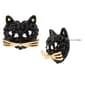 Betsey Johnson Pave Crystal Cat Stud Earrings - image 1