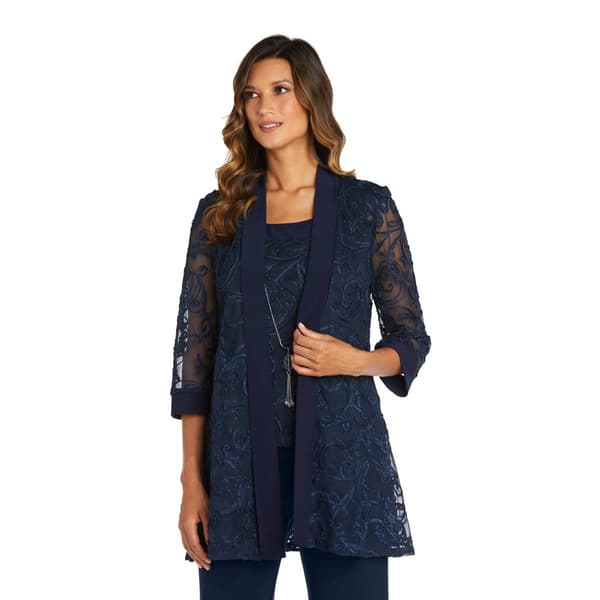 Petite R&M Richards 2pc. Soutache Jacket and Pantsuit