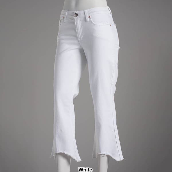 Juniors YMI&#174; Asymmetrically Cropped Denim Jeans