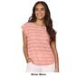 Womens Democracy Cap Sleeve Shirt Tail Hem Top - image 2