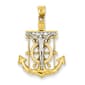 Unisex Gold Classics&#40;tm&#41; Two Tone Mariners Cross Pendant - image 1