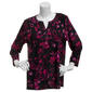 Petite Napa Valley 3/4 Sleeve Floral Vine Pleat Blouse - image 1