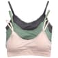 Womens Laura Ashley 3Pk Seamless Bralette w/ Lace Trim - image 1