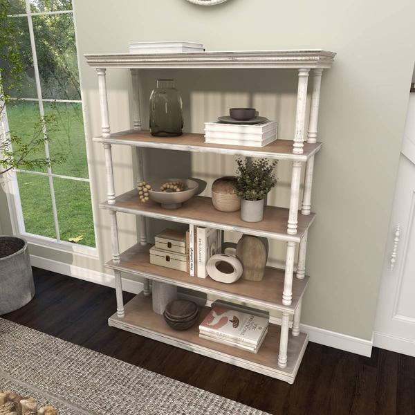 9th & Pike® Farmhouse Brown Wooden Shelving Unit