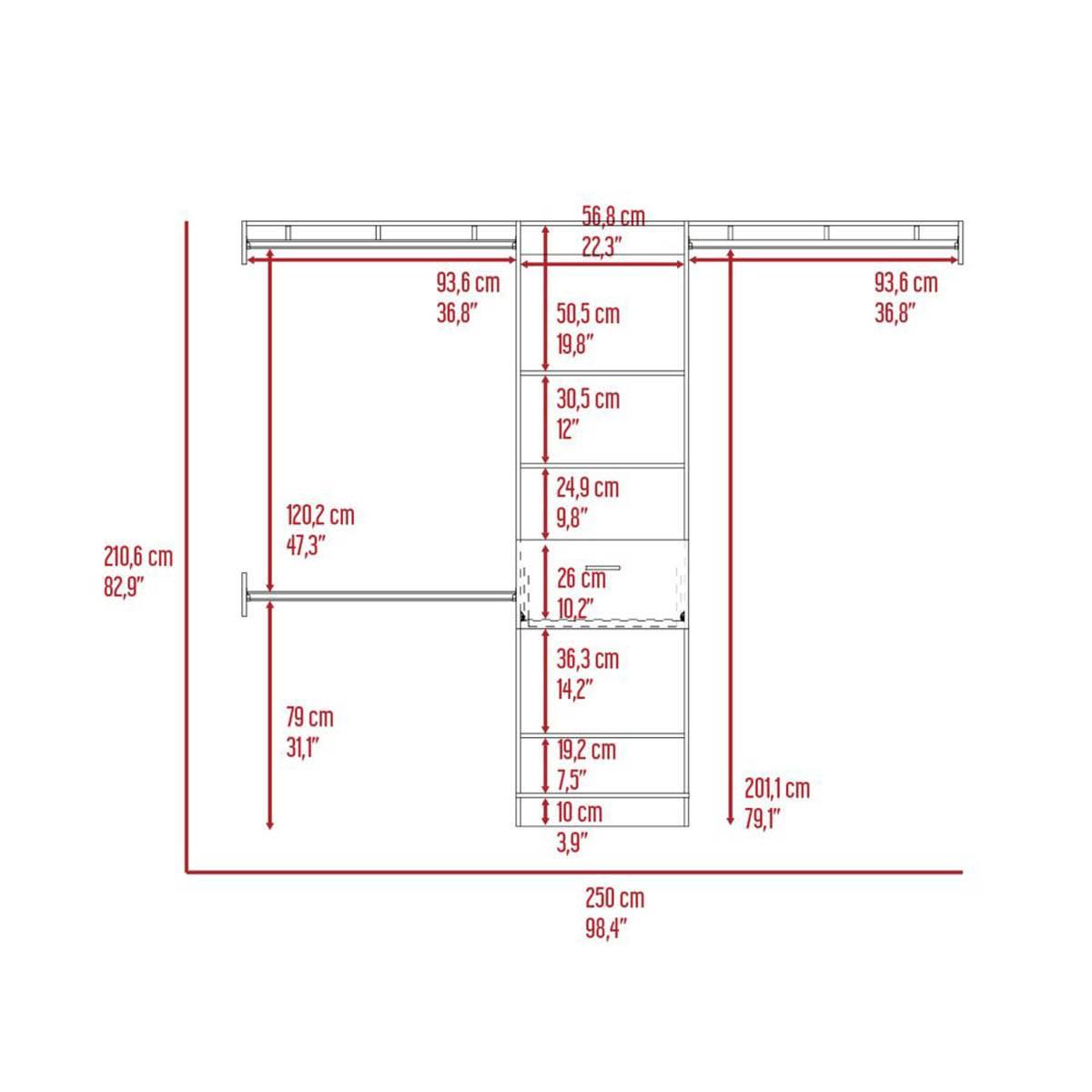 FM FURNITURE Cross Closet System