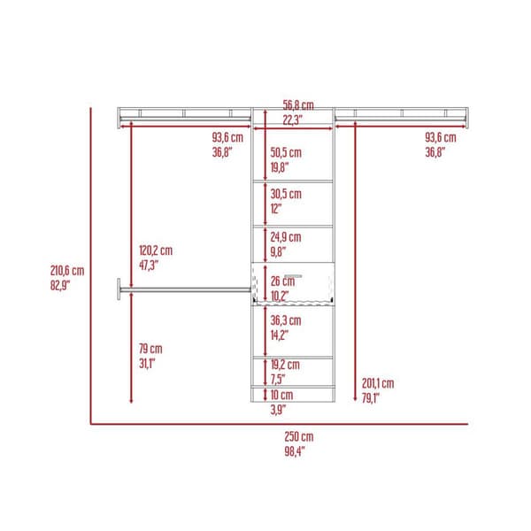 FM FURNITURE Cross Closet System