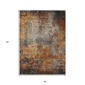 HomeRoots Copper Terra Cotta & Black Abstract Washable Area Rug - image 3