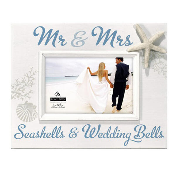 Malden Mr. &amp; Mrs. Seashells Frame - 4x6 - image 