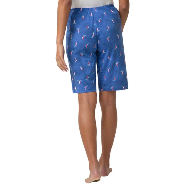Womens HUE® Sailing Smiles Pajama Bermuda Shorts