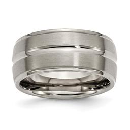 Mens Endless Affection(tm) 10mm Grooved Edge Wedding Band