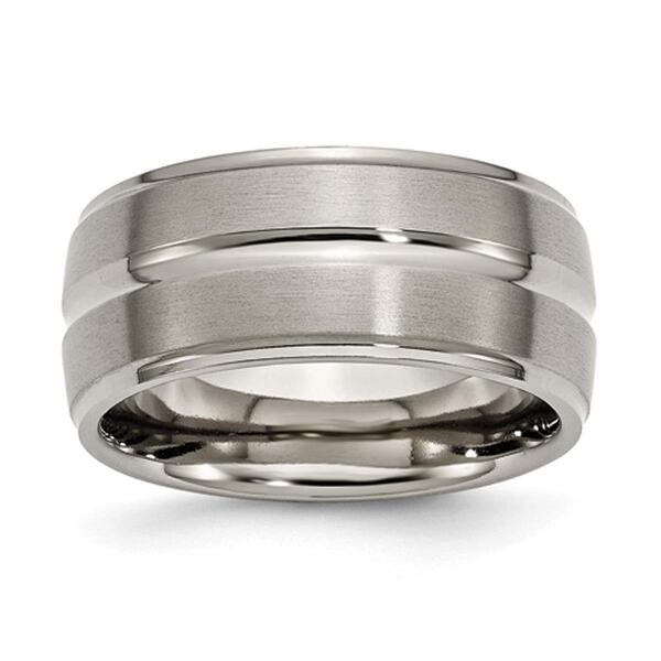 Mens Endless Affection&#40;tm&#41; 10mm Grooved Edge Wedding Band - image 