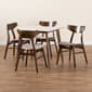 Baxton Studio Pearson Light Beige/Walnut Brown 5pc. Dining Set - image 8