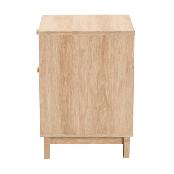 Baxton Studio Elsbeth Light Brown Wood 1-Drawer End Table