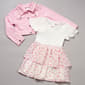 Girls (4-6x) Little Lass® Floral/Bow Mesh Dress w/ Twill Jacket - image 2