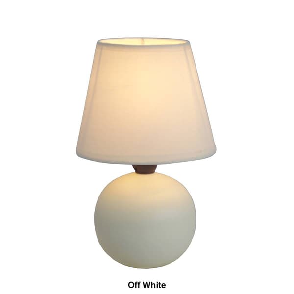 Simple Designs Mini Ceramic Globe Table Lamp