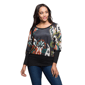 Womens 24/7 Comfort Apparel Paisley Multicolor Banded Blouse - image 1