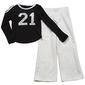 Girls (4-6x) Forever 21 Long Sleeve Lace 21 Top w/ Wide Leg Pants - image 2