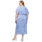 Plus Size SLNY Mesh Sequin Blouson Midi Dress - image 2