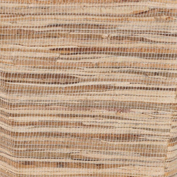 bali & pari Idana Bohemian Woven Grasscloth Hourglass End Table