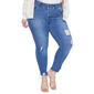 Plus Size Royalty 2 Button Seamed Waistband With Fray Dogbite Hem - image 1