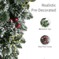 Puleo International 28in Warm White LED Snowy Silverton Pine Swag - image 5